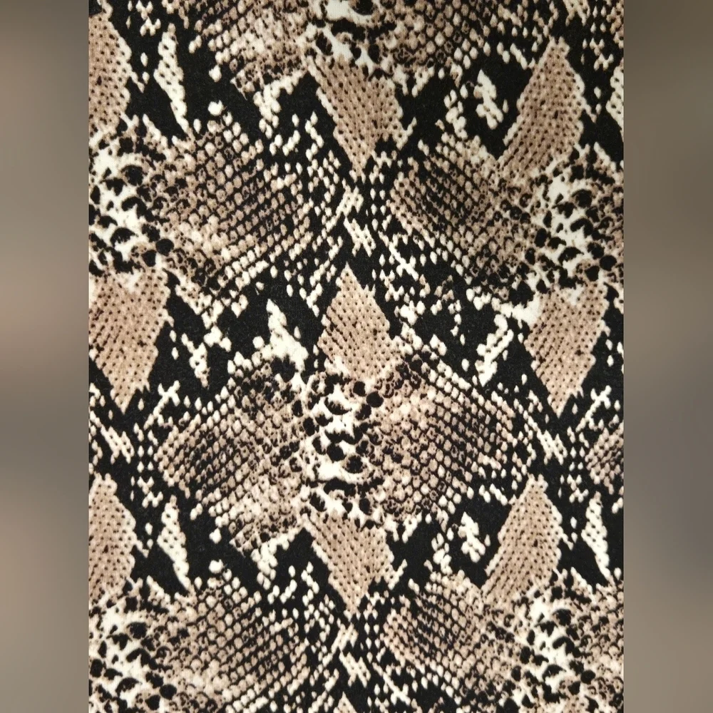Mario Serrani Snake Print Long Sleeve Top